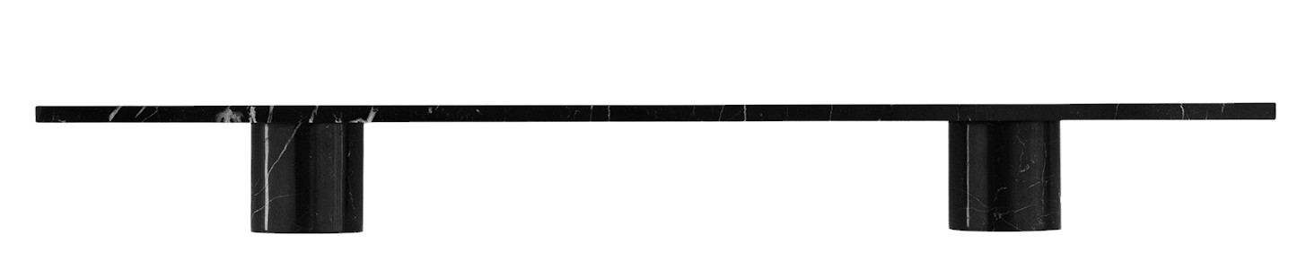 Schwarzes Sten Regal mit Marmorierung von Normann Copenhagen, 120 cm, für moderne Wohnräume.