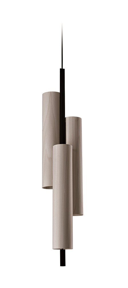 Black Note Triplet Suspension LED Pendelleuchte LZF Lamps Schwarz matt Grau Dimmbar 0-10V