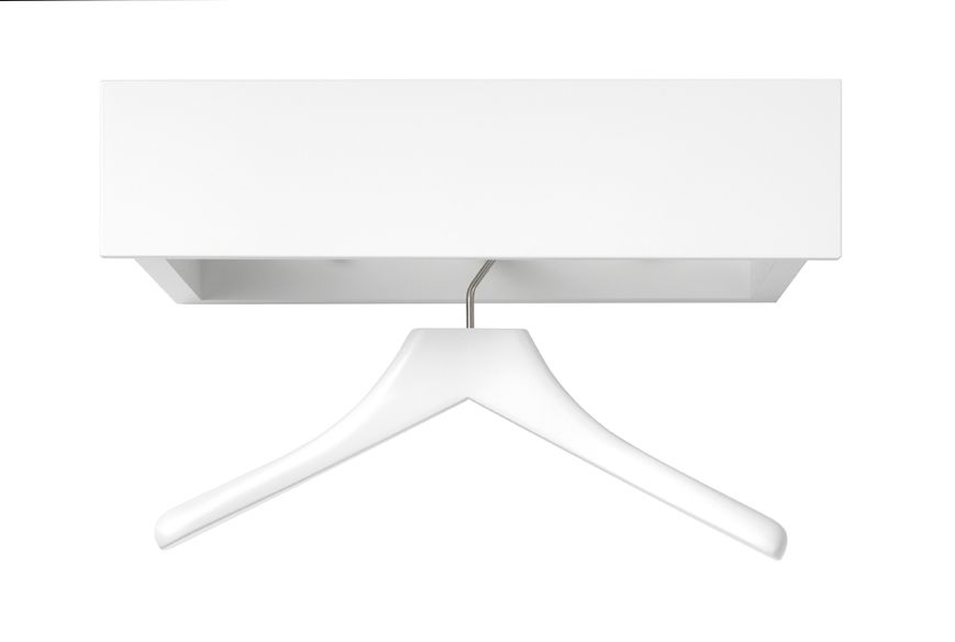 Schönbuch Urban Wandgarderobe in Weiß mit Kleiderbügel, moderne Garderobenlösung für Flur und Eingangsbereich.