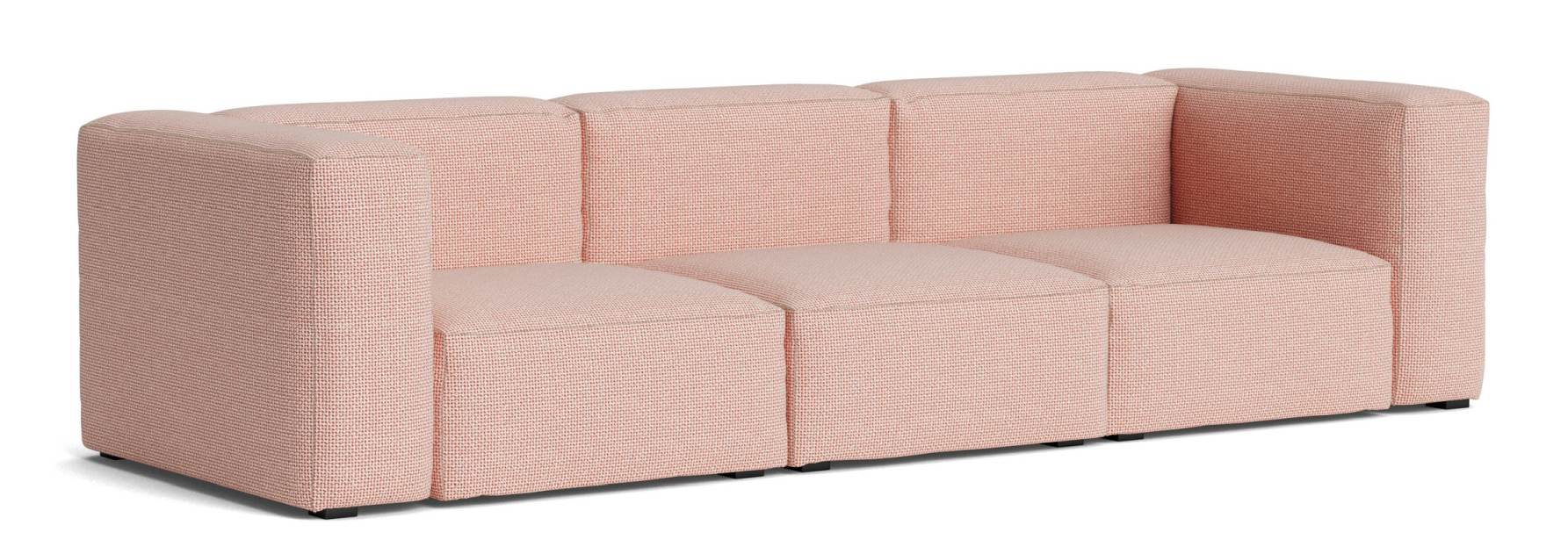 Mags Soft Sofa 3-Sitzer Combination 1 Hay Stoff Tartaglia Rot/Weiß mit Beige Stich