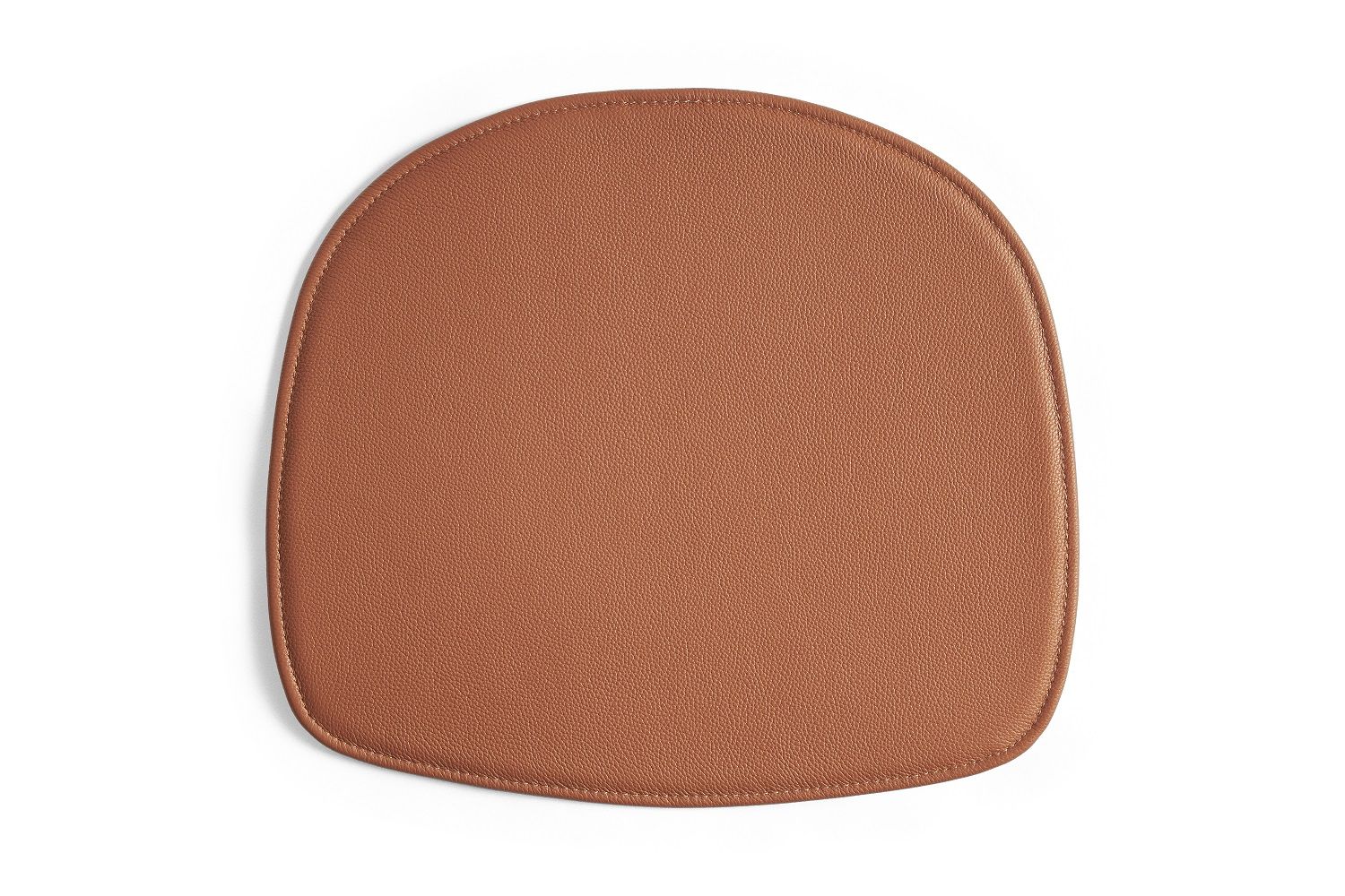 Braunes Seat Pad Sitzkissen für Hay About a Stool Barhocker, Lederoptik, von oben.