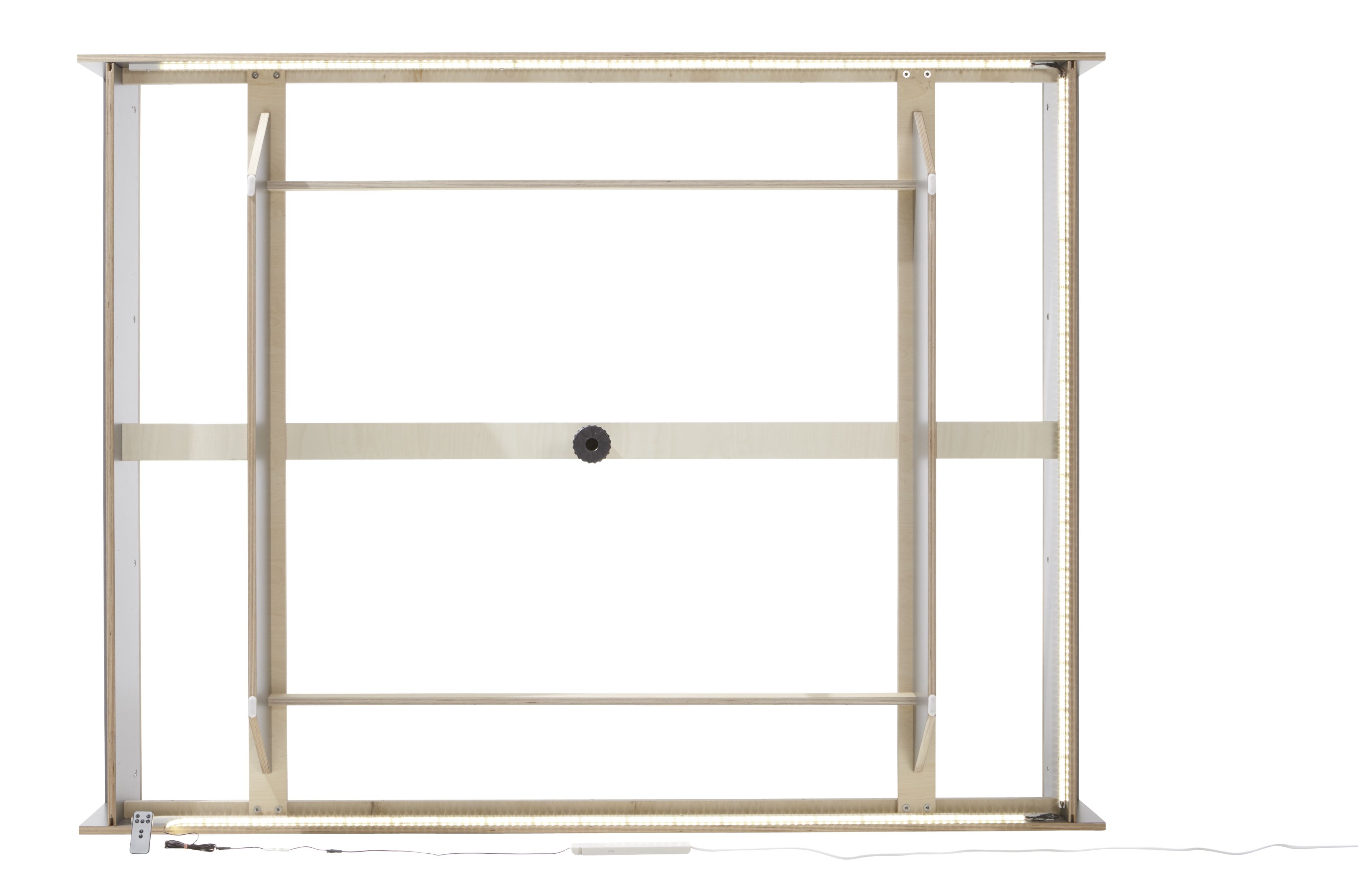 LED Beleuchtung für Flai Bett von Müller Möbelwerkstätten, Aufsicht, warmweißes Licht.