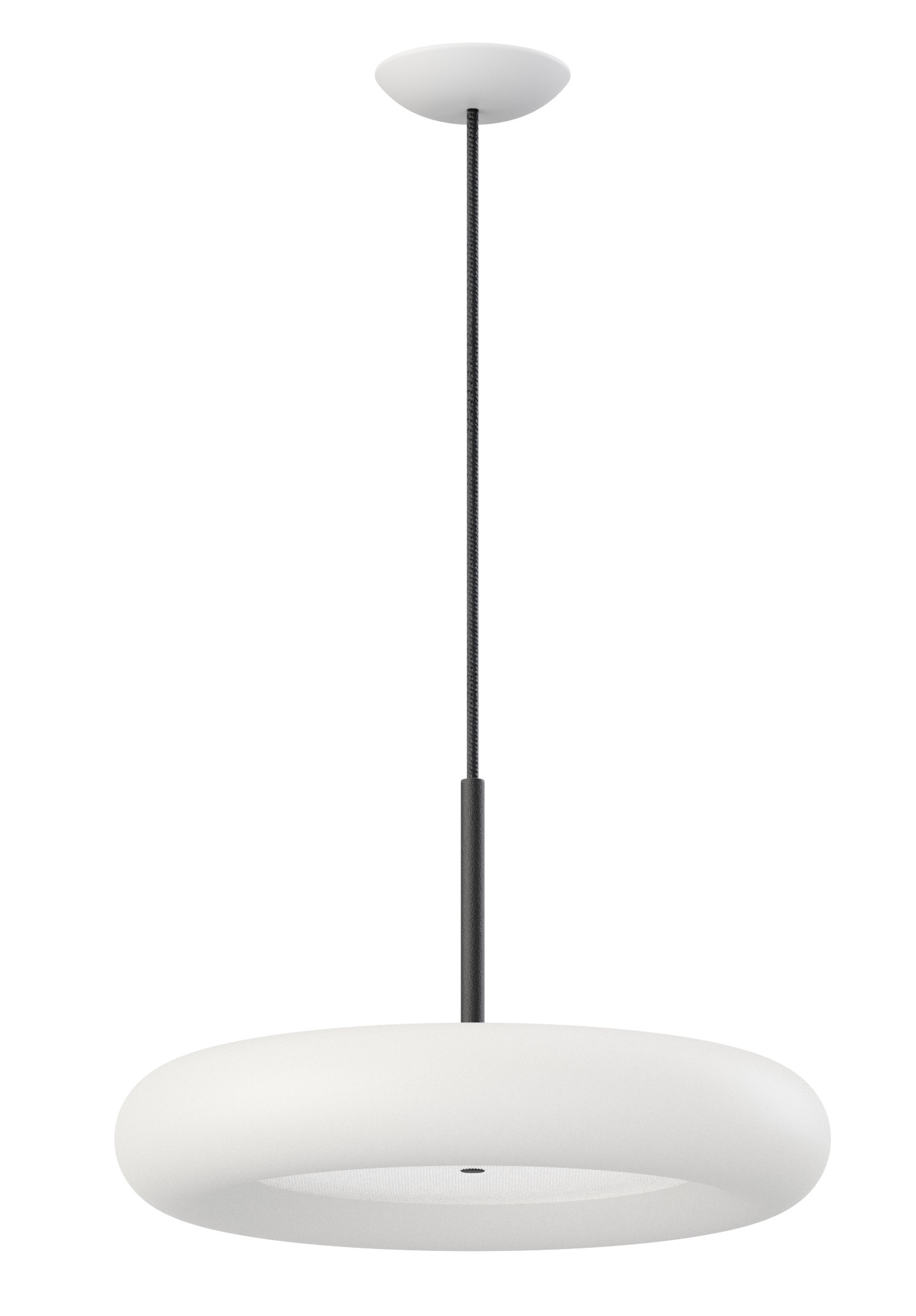 Oto Pendelleuchte Ø 45 cm Belux Schwarz - 3000 K - Multisens (MS) selbstregelnd