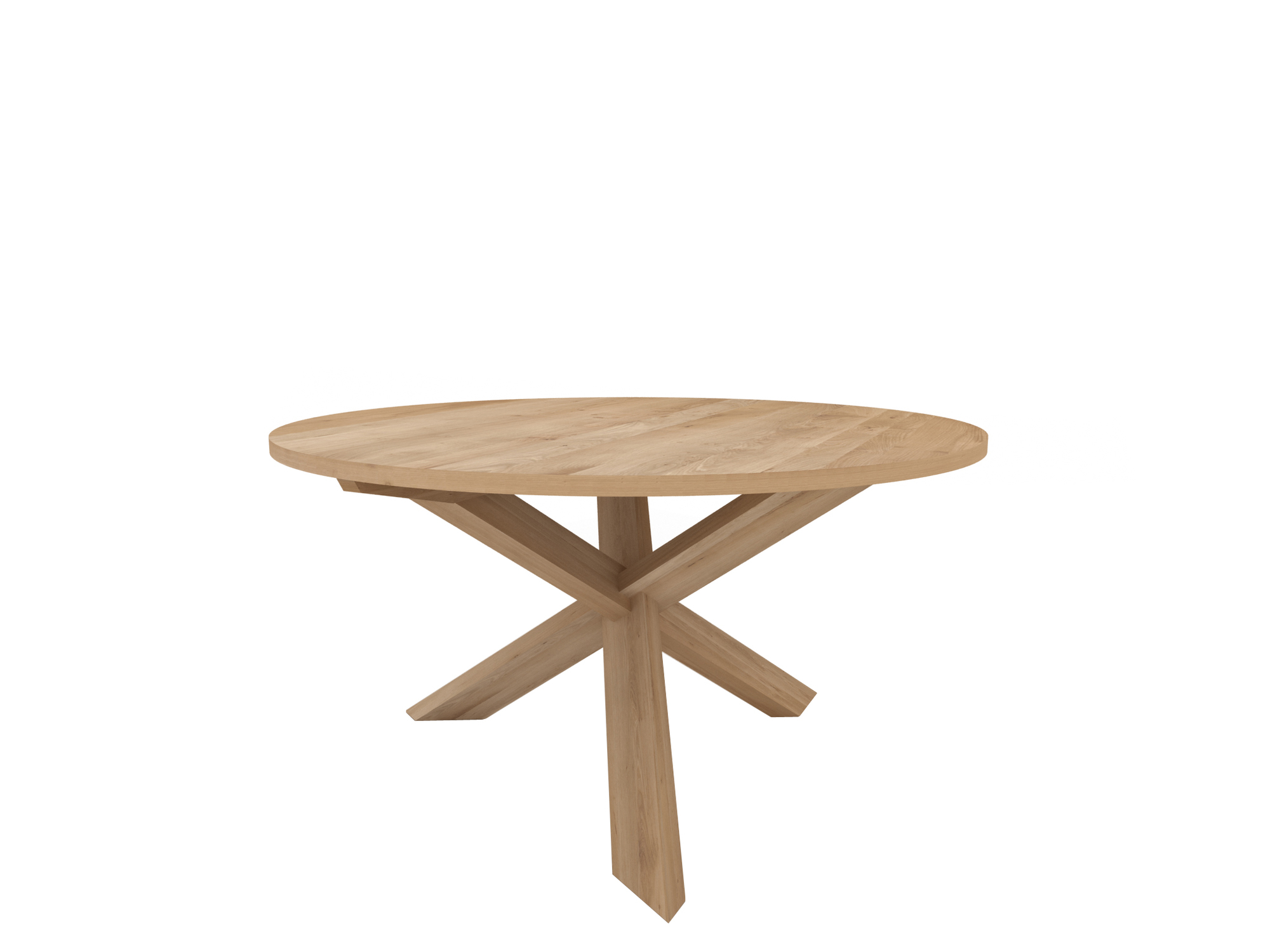 Esstisch Circle von Ethnicraft: Runder Holztisch aus Eiche mit einzigartigem, modernem Untergestell.