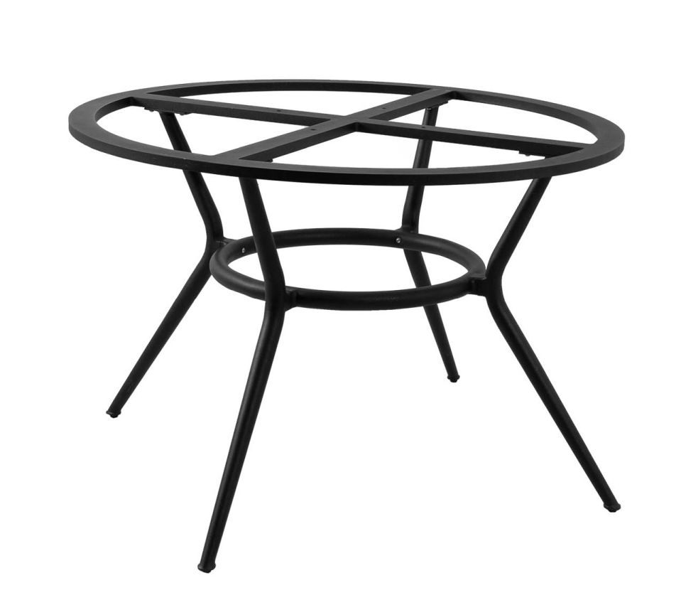 Joy Outdoor Esstisch Gestell von Cane-Line, Lava grau, rund, für Keramik Tischplatte.