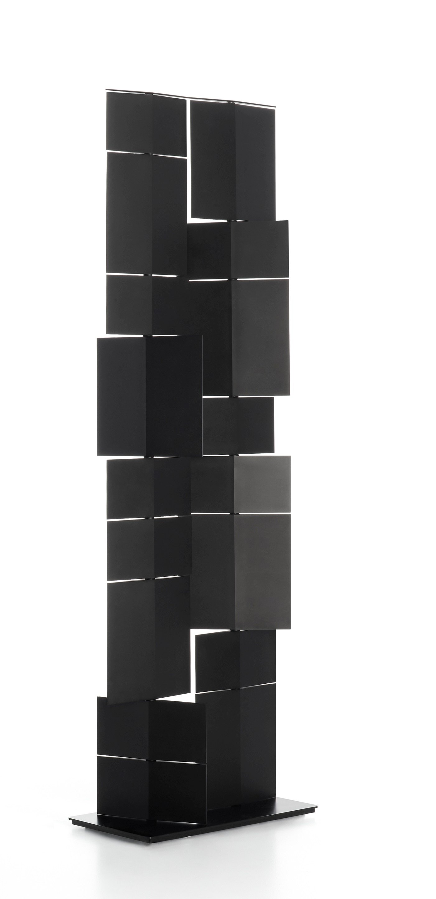 Schwarzer Divide It Raumteiler von MDF Italia, zwei Module aus MDF, modernes Design.