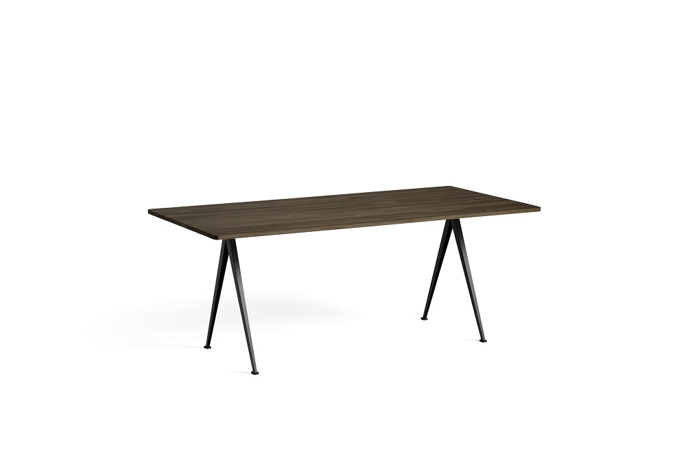 Pyramid Table 02 Esstisch Hay Eiche geräuchert schwarz B 190 x T 85