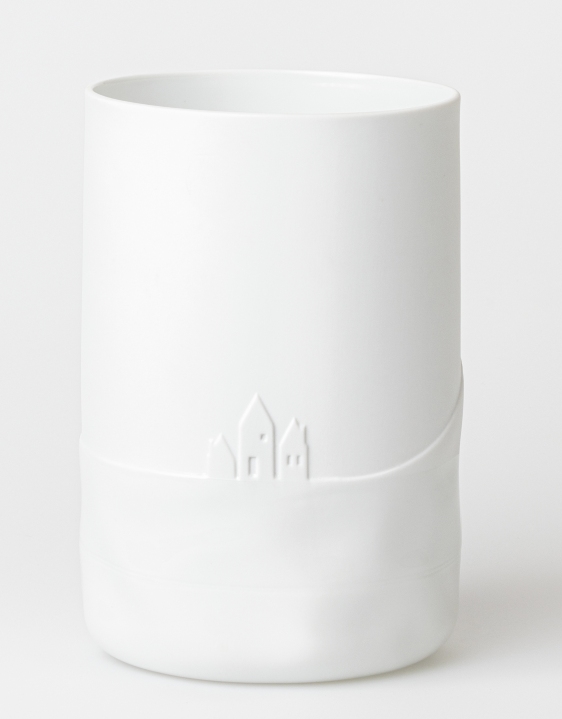 Schneetag Vase Hundeschlitten Räder