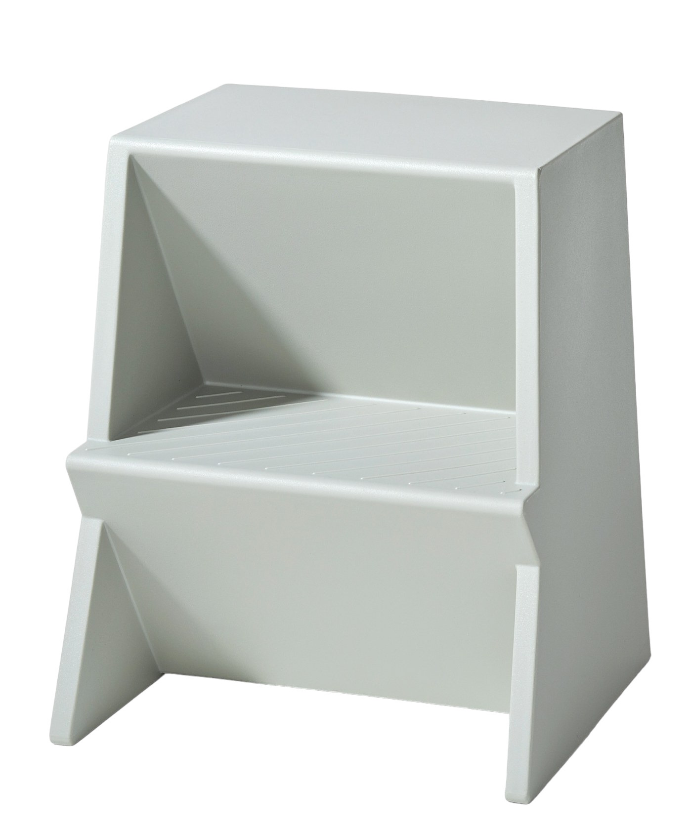 Grauer Mono Tritthocker von Richard Lampert, ideal als Möbel für Kinder und Erwachsene.