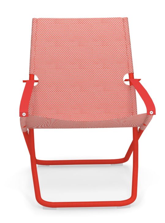 Snooze Liegestuhl in Indianbraun-Beige: Bequemer Gartenstuhl mit Armlehnen für entspannte Stunden im Freien.