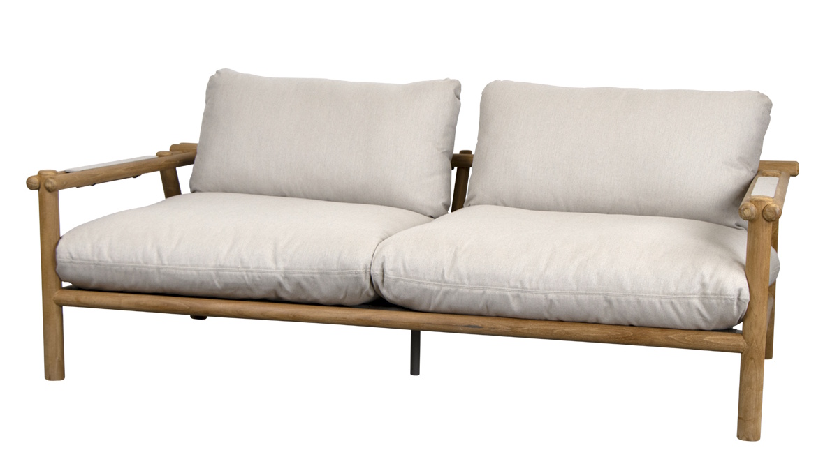 Sticks 2-Sitzer Sofa Outdoor Cane-Line Gestell Teak / Kissen sand