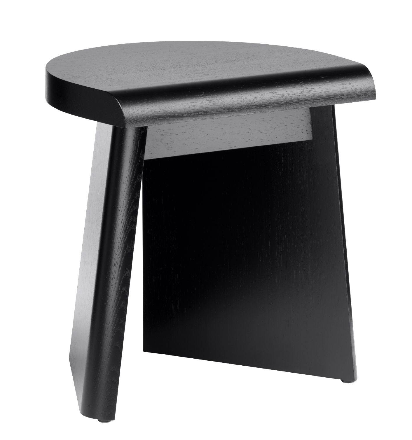 Schwarzer Hocker aus Holz, Portao Favius Stil, Sitzhocker, Beistelltisch, moderne Möbel.