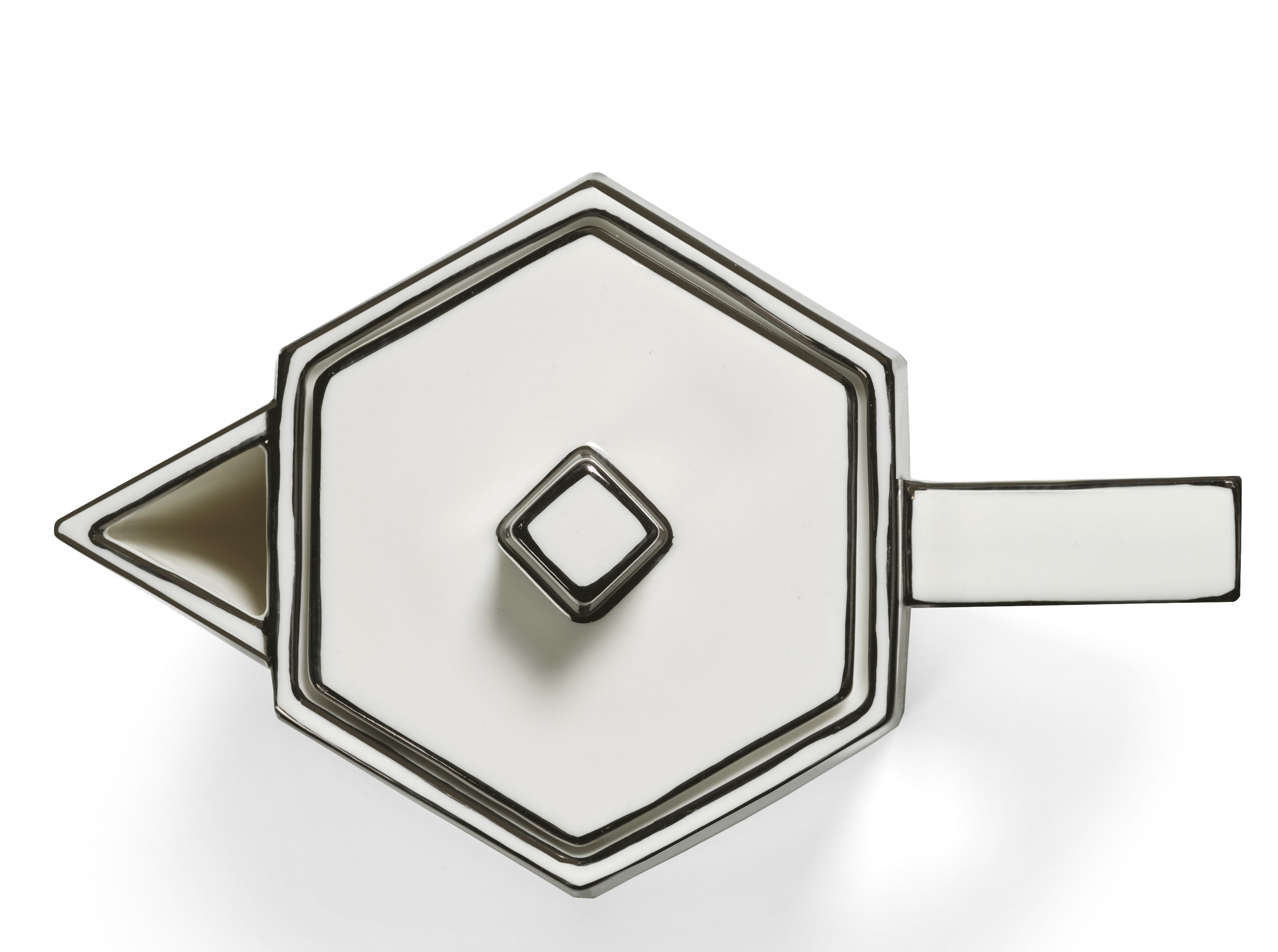 Teekanne Weiß/Schwarz Carte Blanche Serax 