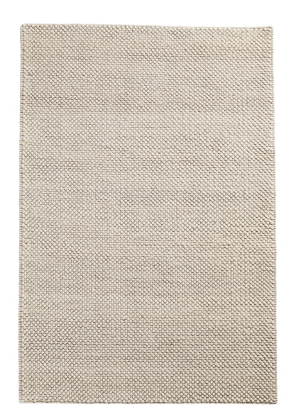 Beiger Tact Rug Teppich von Woud, Größe 90x140 cm, Detailaufnahme der Textur.