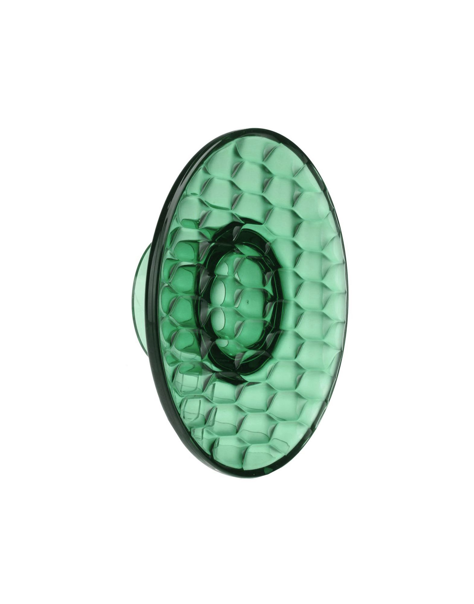 Grüner Jellies Coat Hangers Garderobenhaken von Kartell, Nahaufnahme mit geometrischem Muster. Design Kleiderhaken für die Wand.