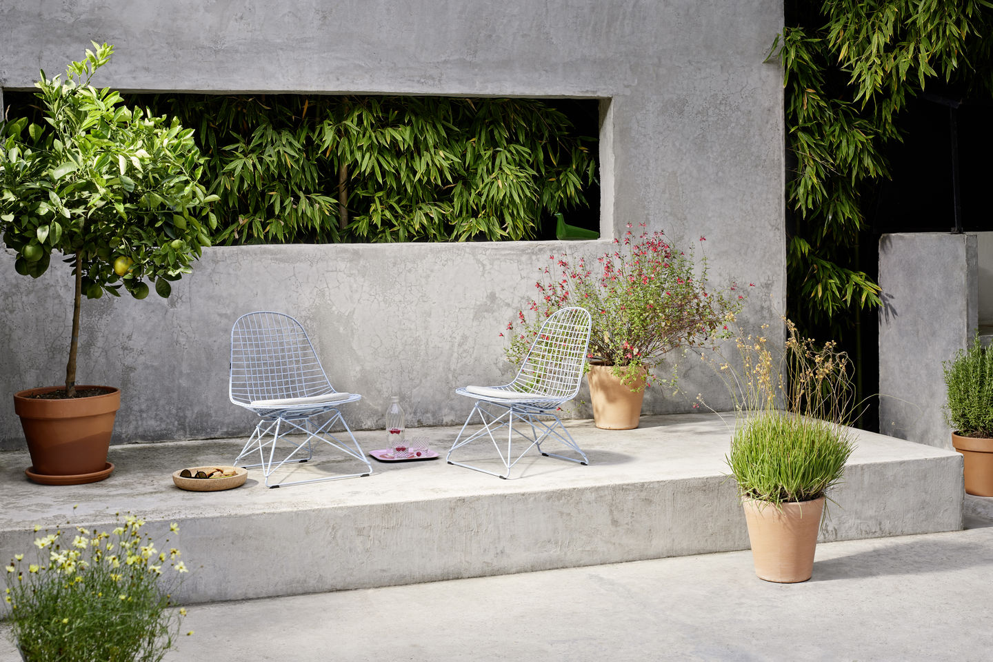 LKR-2 Wire Chair Stuhl mit Sitz- und Rückenbezug Vitra