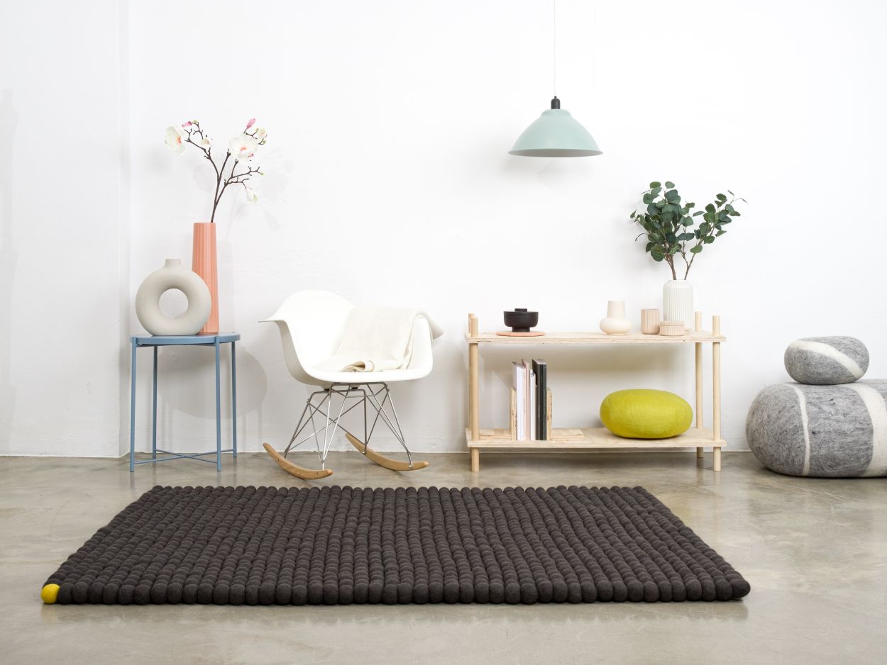 Big One Rechteckig Filzteppich 180 x 260 cm myfelt Anthrazit