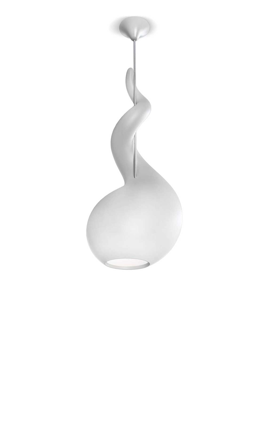 Silberne Alien Pendelleuchte von Next: Moderne Hängelampe mit geschwungenem Design für Wohnzimmer und Esszimmer.