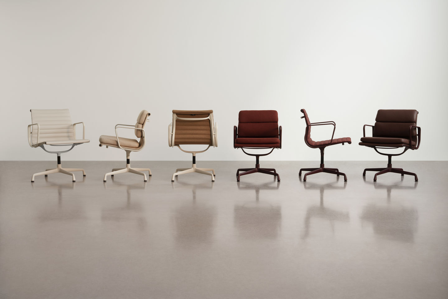 Soft Pad Chair EA219 / EA 219 VERCHROMT / LEDER NERO Sessel Vitra EINZELSTÜCK