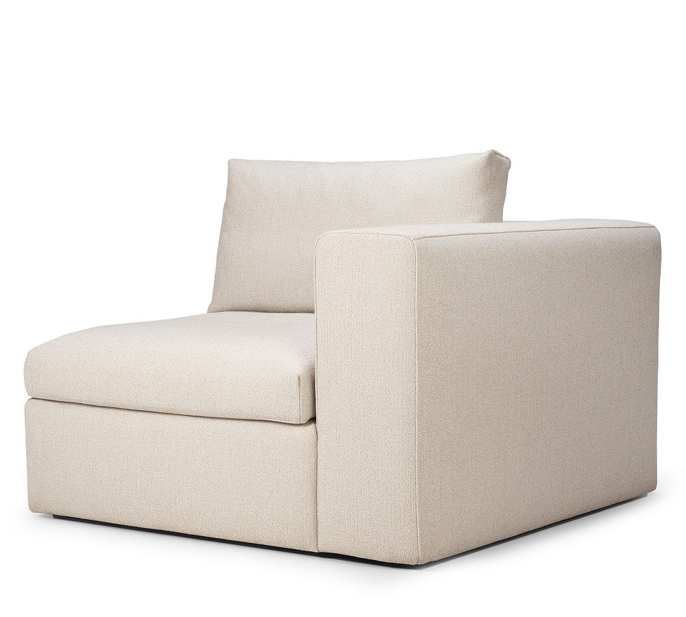 Mellow Sofa in Off White mit linker Armlehne von Ethnicraft, bequemes Einzelsofa.