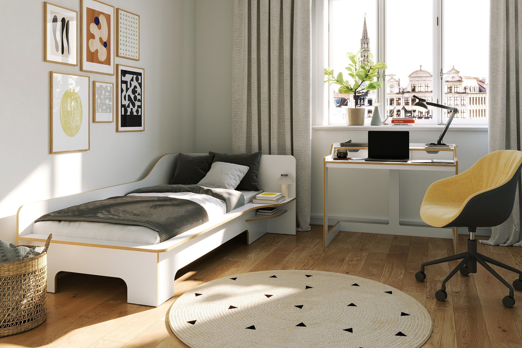 Plane Einzelbett Links Müller Möbelwerkstätten