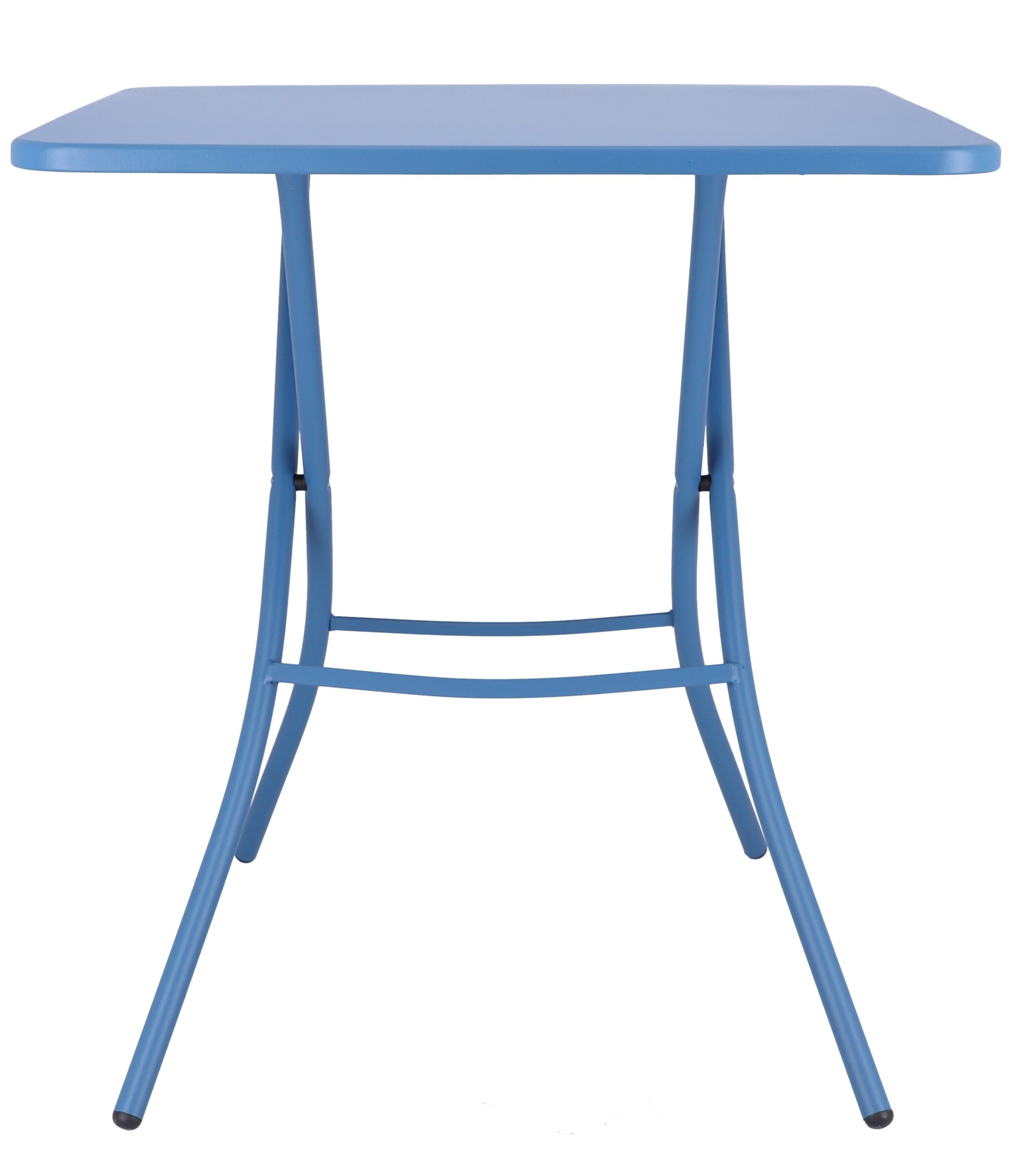 Blauer Fiam Sirio Klapptisch von Jan Kurtz für den Outdoor-Bereich, quadratische Tischplatte.