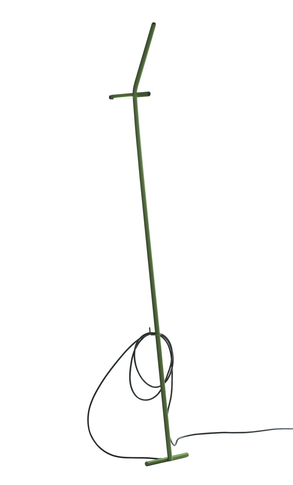 Grüne Gru Stehleuchte von Martinelli Luce: Moderne Stehlampe mit minimalistischem Design.