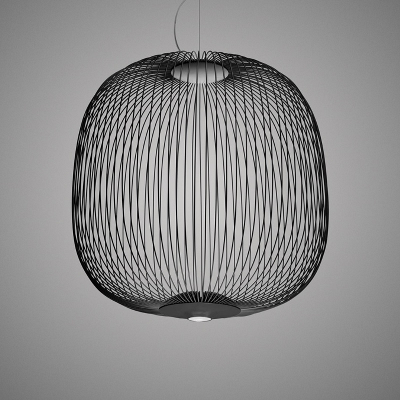 Spokes 2 piccola Pendelleuchte schwarz Foscarini