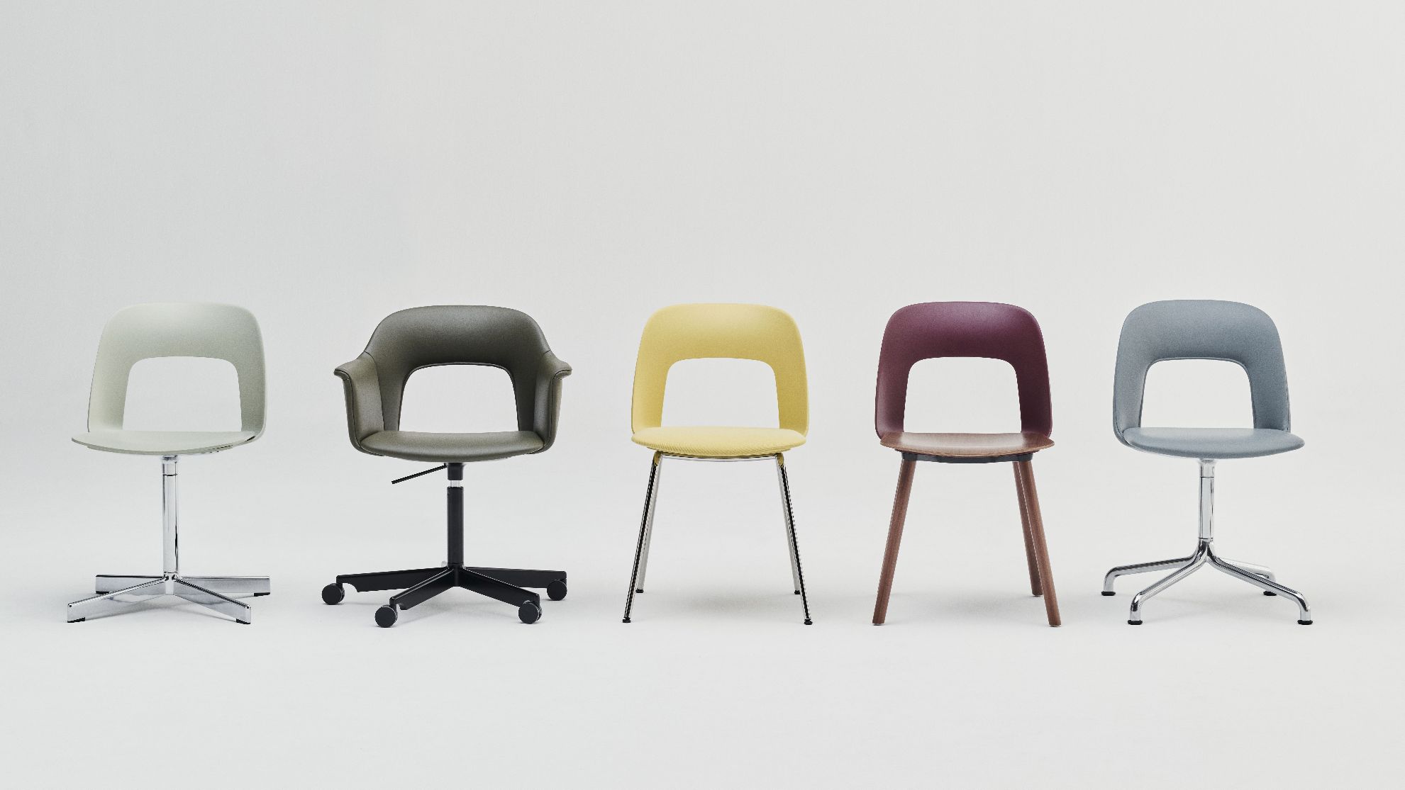 Layout Armchair 242 Armlehnstuhl 4-Sternfuß Gasfeder mit Drehfunktion Hay