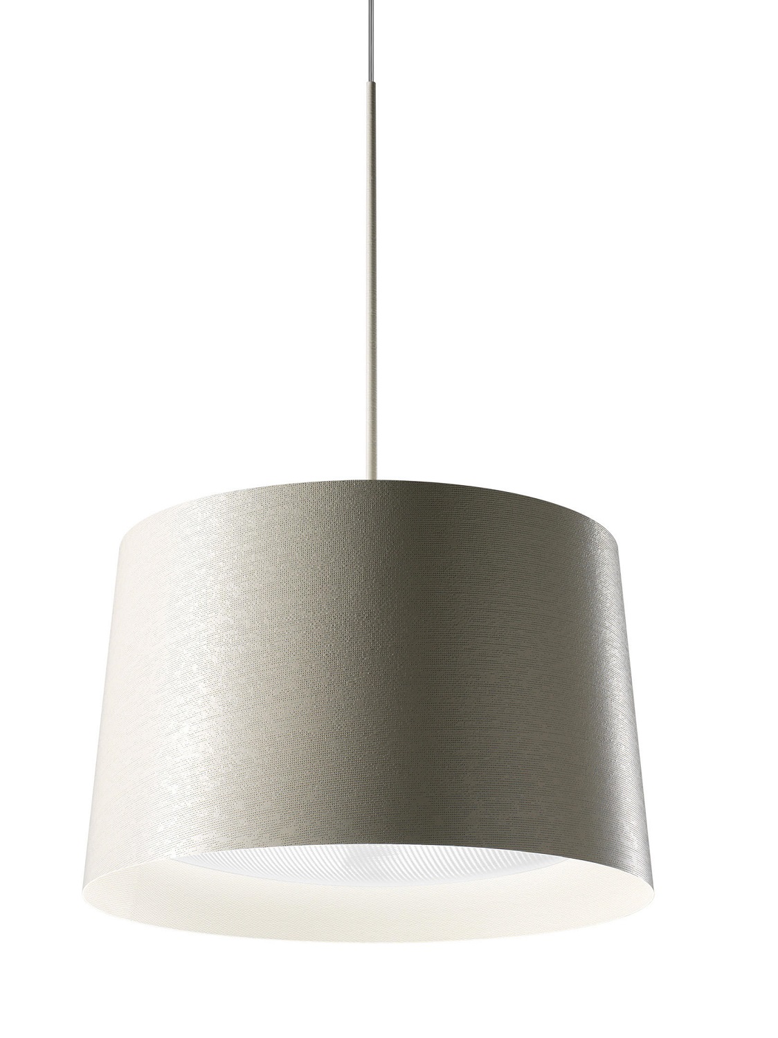 Twiggy Sospensione Pendelleuchte von Foscarini, moderne Hängelampe mit grauem Lampenschirm für Wohnzimmer und Esszimmer.