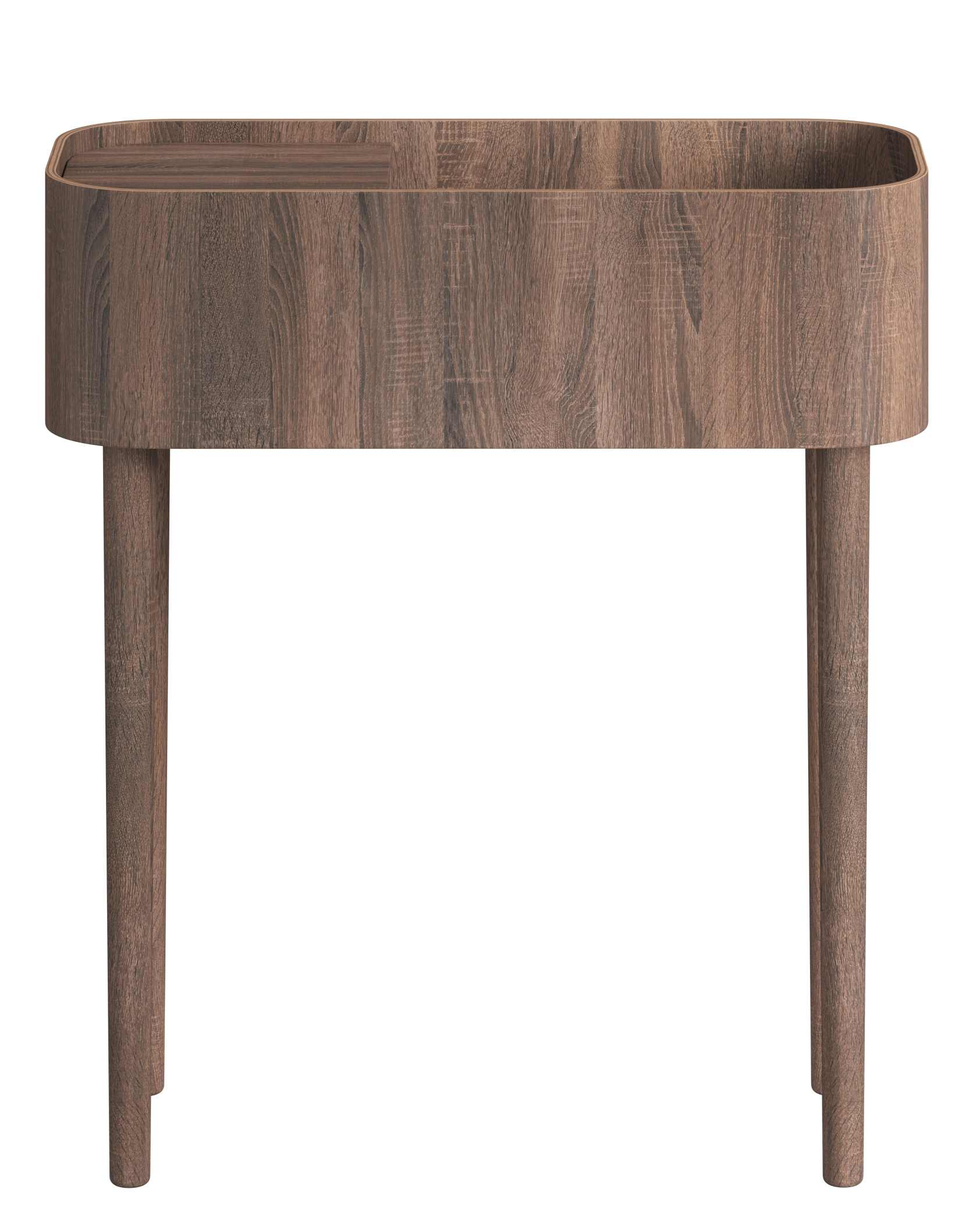 Serena Konsole Tisch aus dunkel gebeizter Eiche von Novoform. Moderner Konsolentisch für Flur und Wohnzimmer.