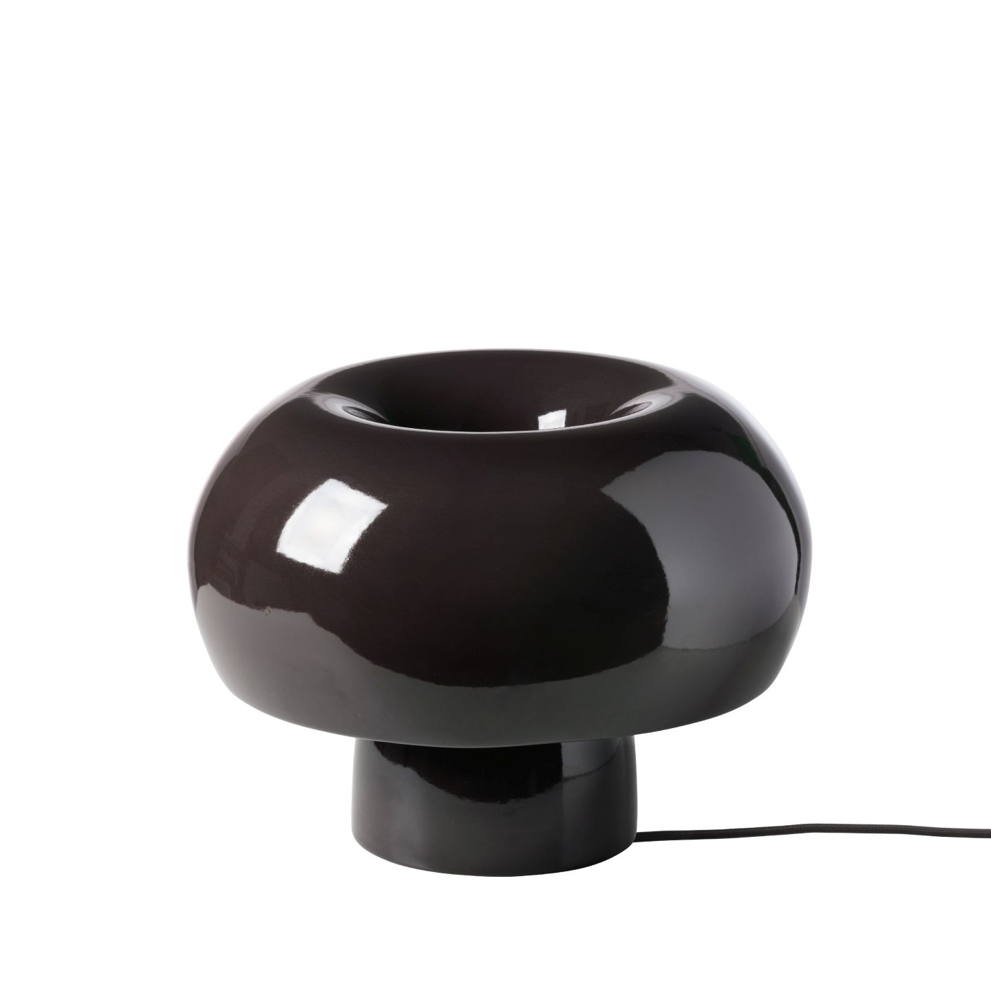 Fonte Tischleuchte in Graphitgrau, modernes Design mit pilzförmiger Silhouette für stimmungsvolle Beleuchtung.