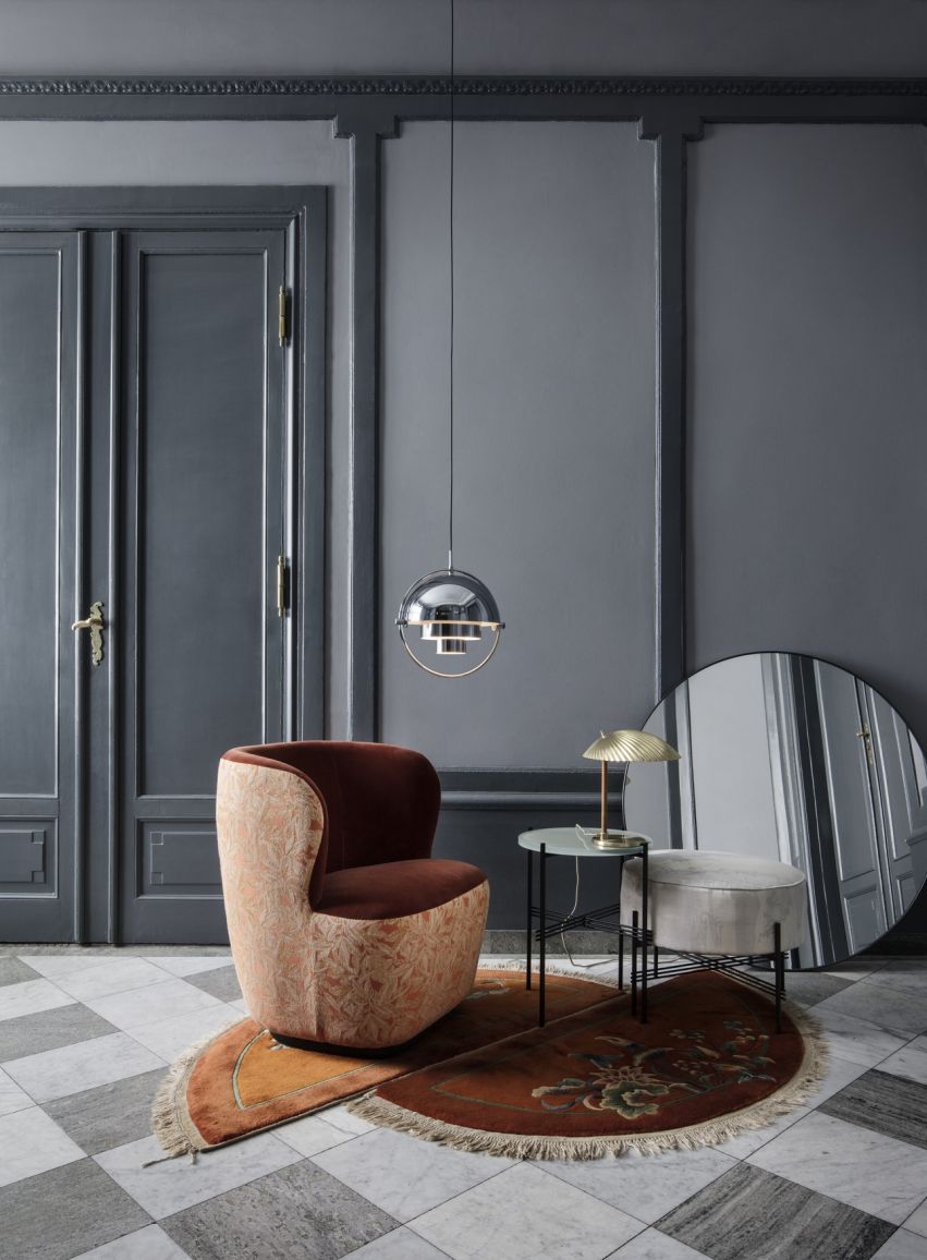 Multi-Lite Pendant lamp Pendelleuchte Rose Dust / Messing Gubi