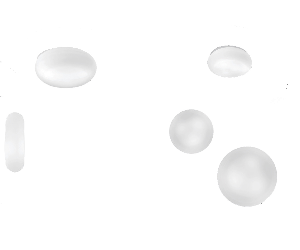 Itka Wandleuchte von Artemide, weiße Deckenleuchte, modernes Design für Wohnraum und Büro.