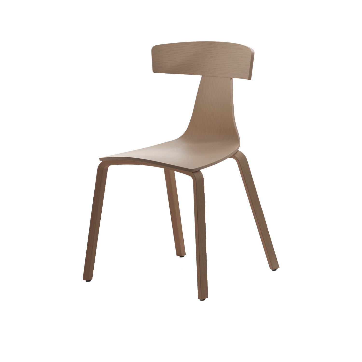 Remo Holzstuhl mit Esche Kreide Plank Oberfläche, moderner Holzstuhl für Esszimmer und Küche.