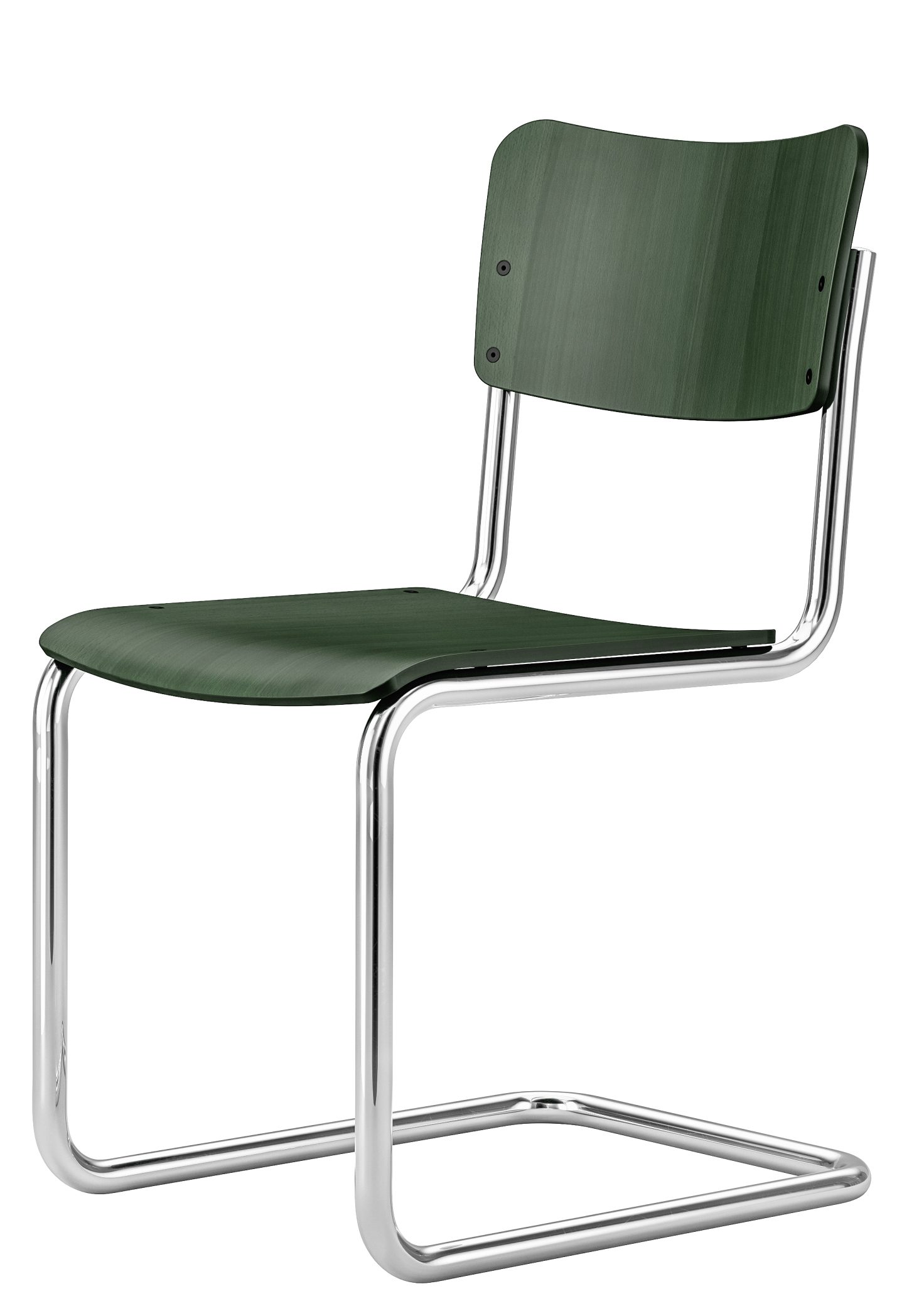 S 43 K Thonet Kinderstuhl Freischwinger, bernsteingelb, Stahlrohrgestell, modernes Design für Kinderzimmer und Spielzimmer.