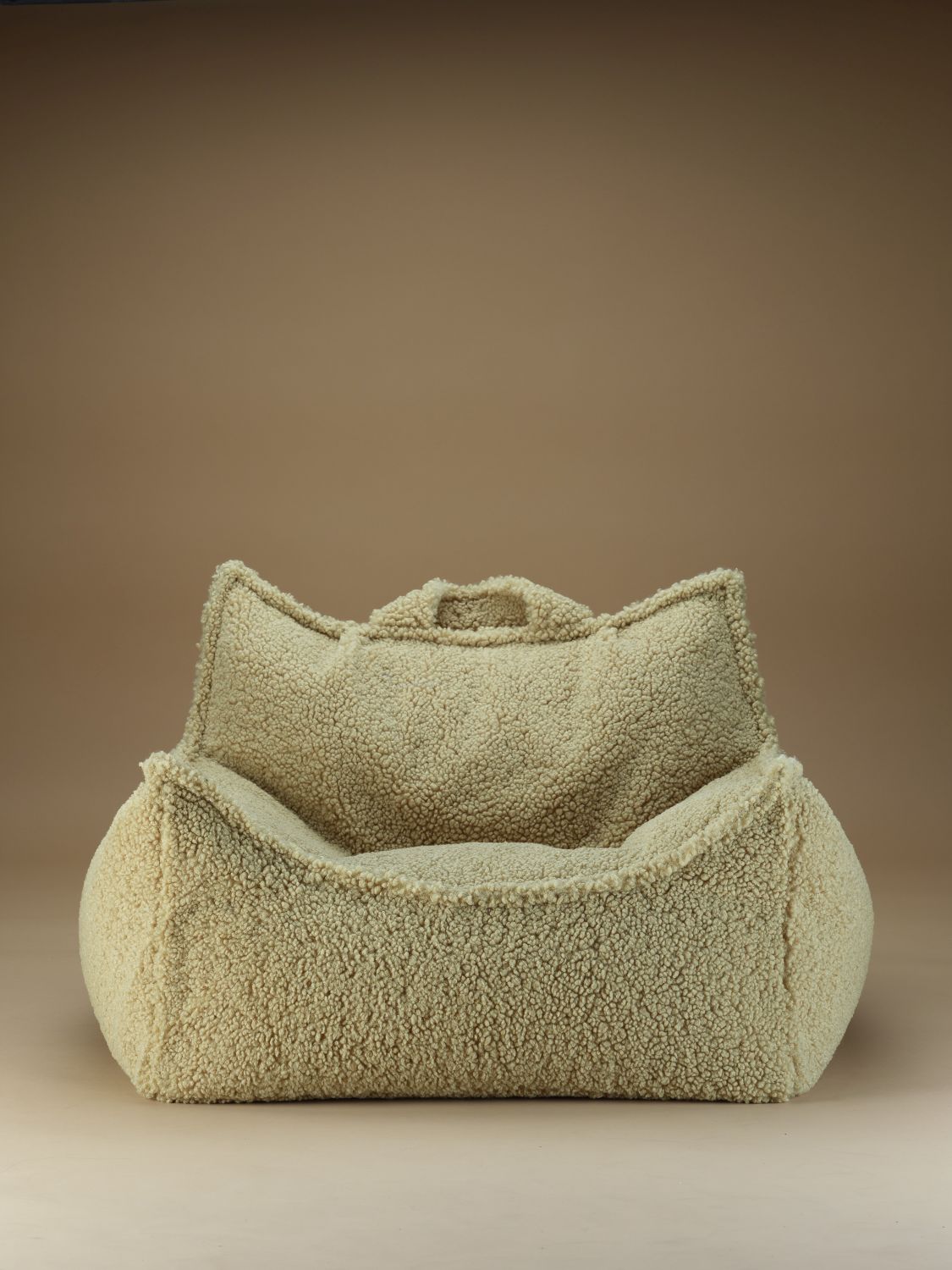Kindersitzsack Sessel Teddystoff Matcha Wigiwama