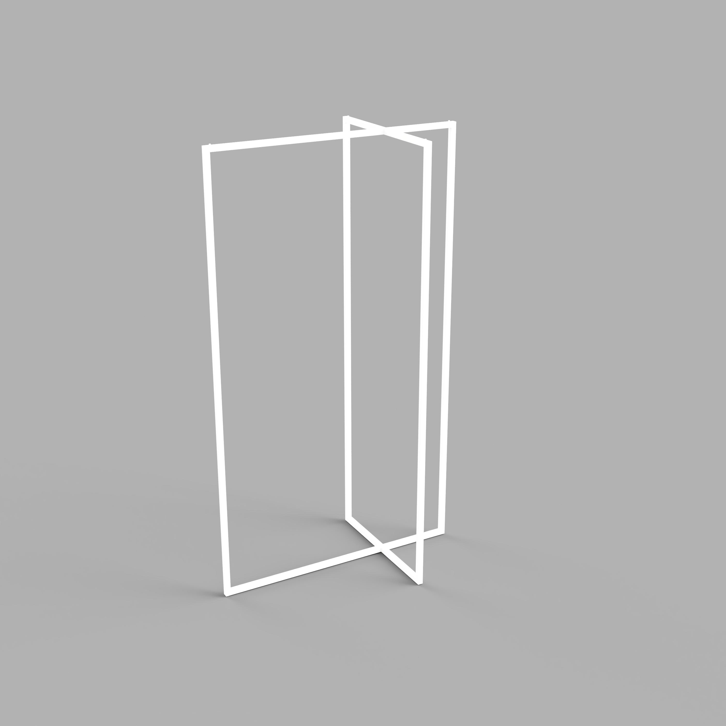 Weiße Modular Frames L Garderobe von Roomsafari, minimalistisches Design für Flur und Ankleidezimmer.