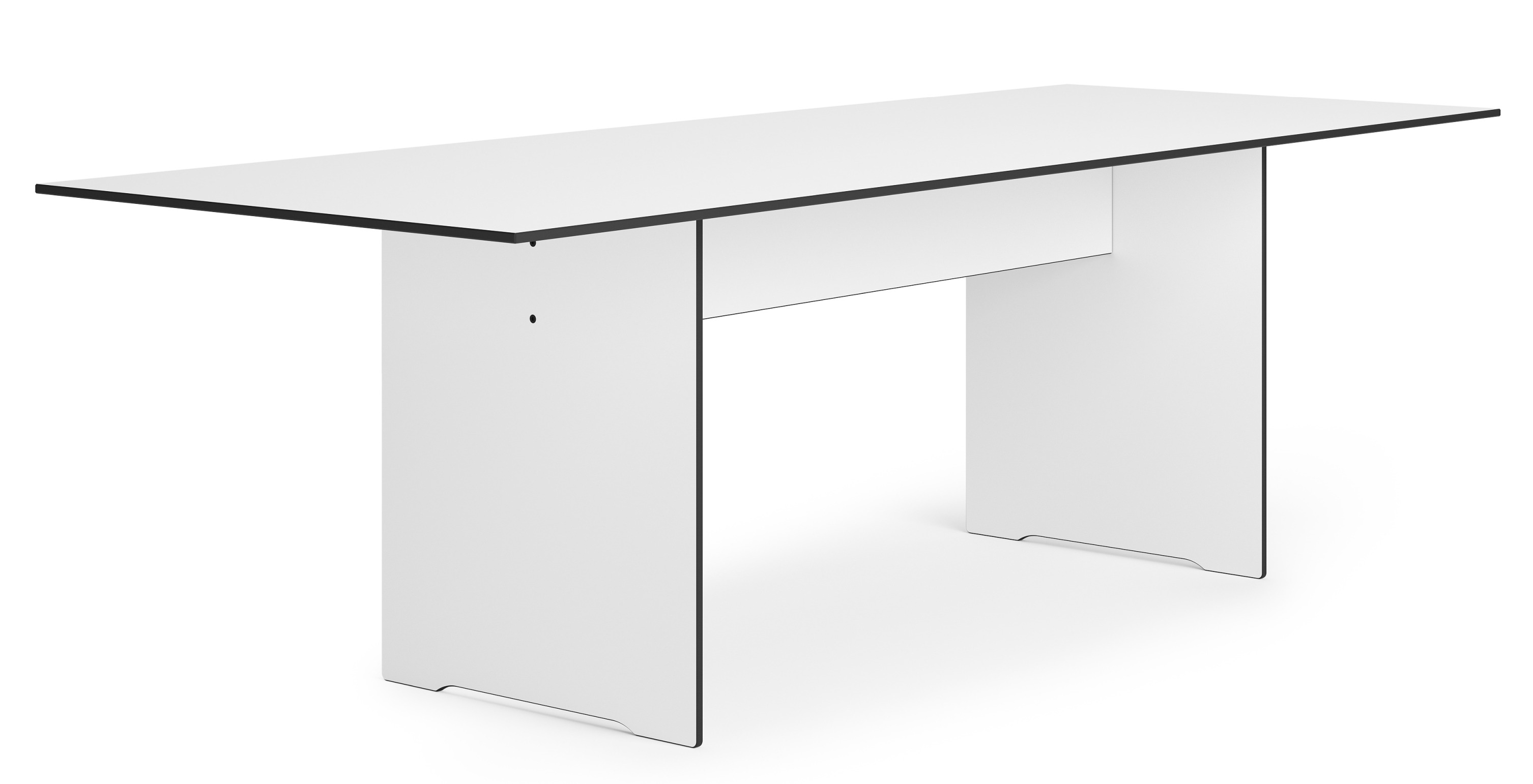 Weißer Riva Vario Tisch von Conmoto, ein moderner Outdoor-Tisch für Garten und Terrasse.