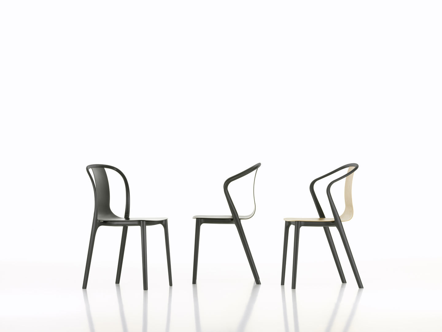 Belleville Armchair Wood Stuhl Vitra