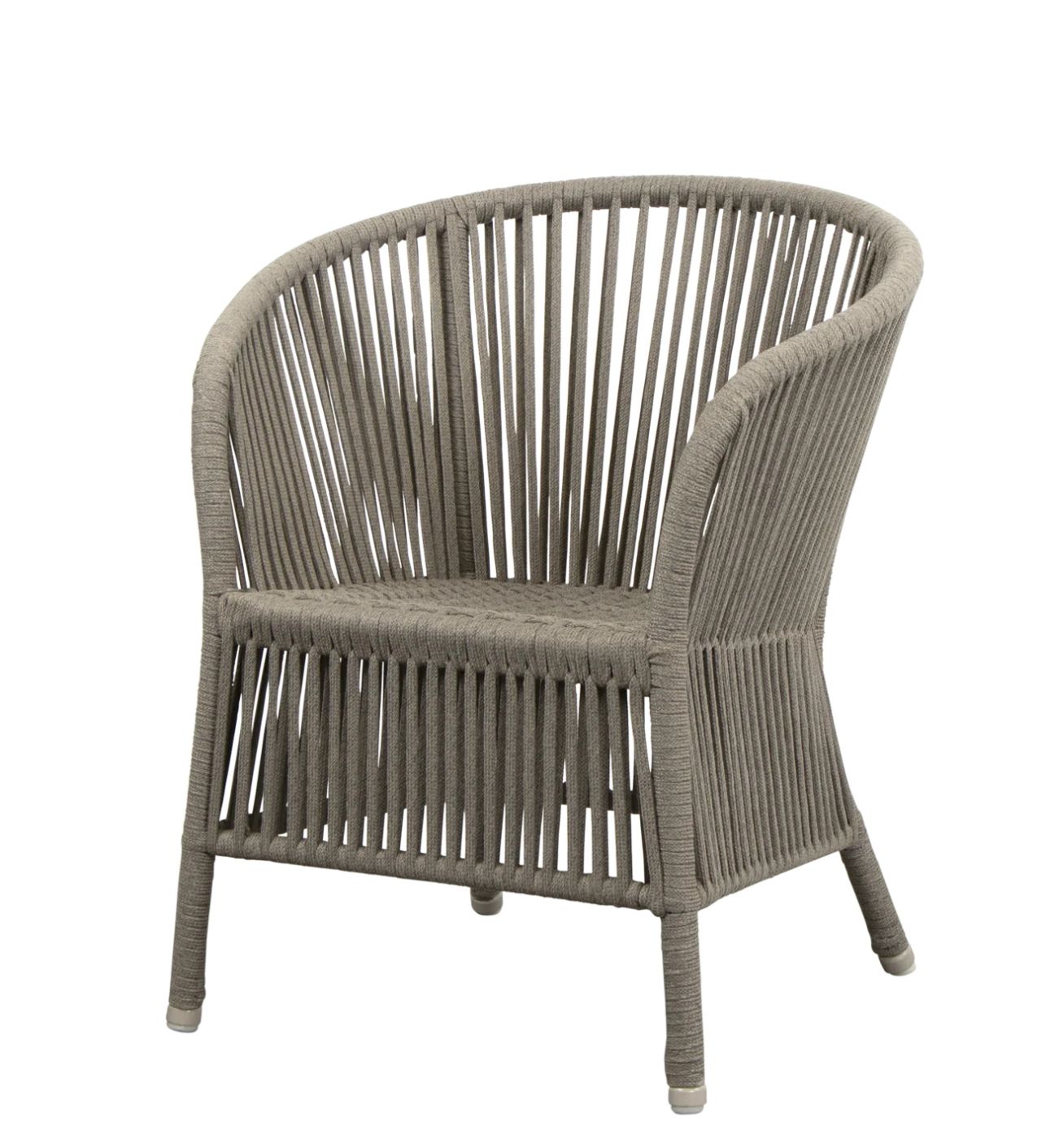 Derby Outdoor Stuhl in Taupe von Cane-Line: Geflochtener Sessel für Garten und Terrasse.