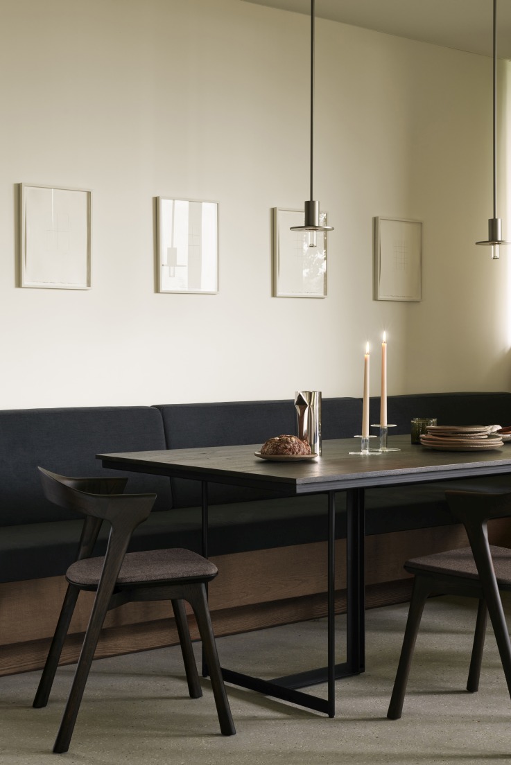 Bok Stuhl Eiche braun / Stoff Warm braun Ethnicraft