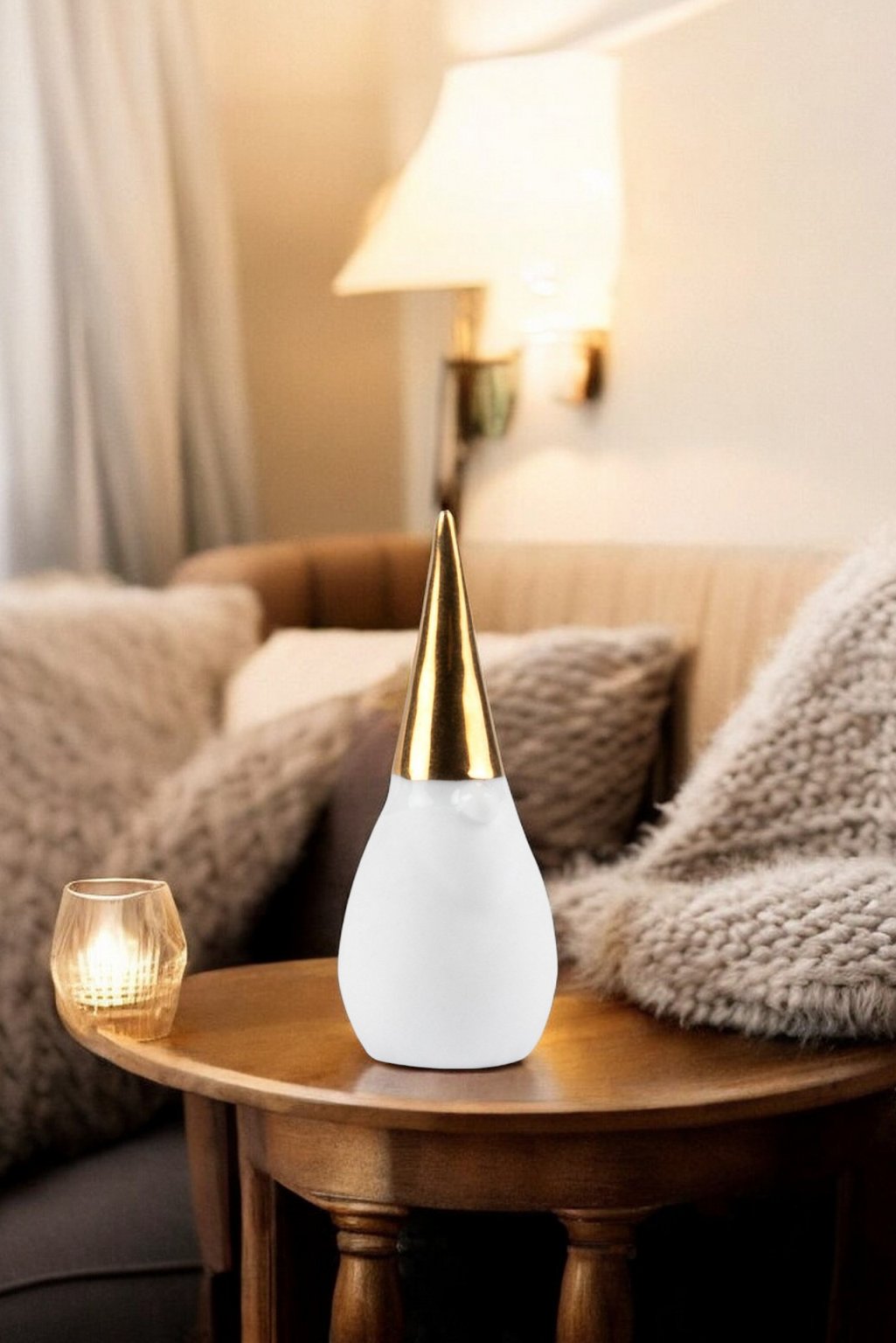 Living Porzellangeschichten Figuren Set Santa gold Räder EINZELSTÜCK