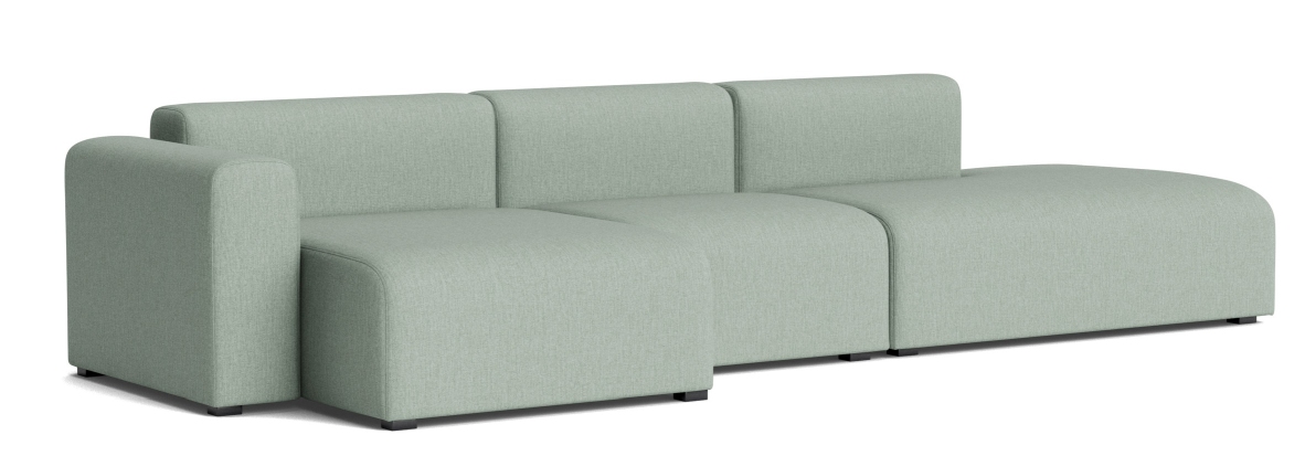 Mags Sofa 3-Sitzer Combination 4 Low Armrest mit Armlehne links Hay Stoff Metaphor 023