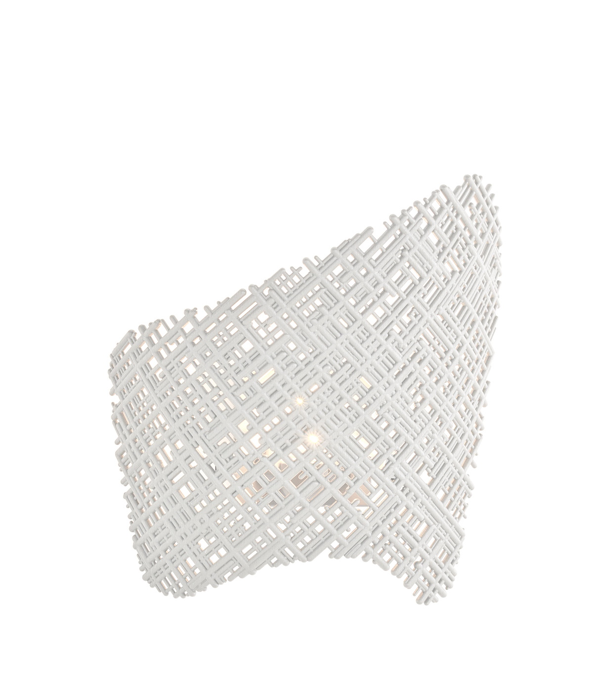 Weiße Tea Applique Wandleuchte von Kartell mit modernem, gitterartigem Design für stilvolle Wandbeleuchtung.