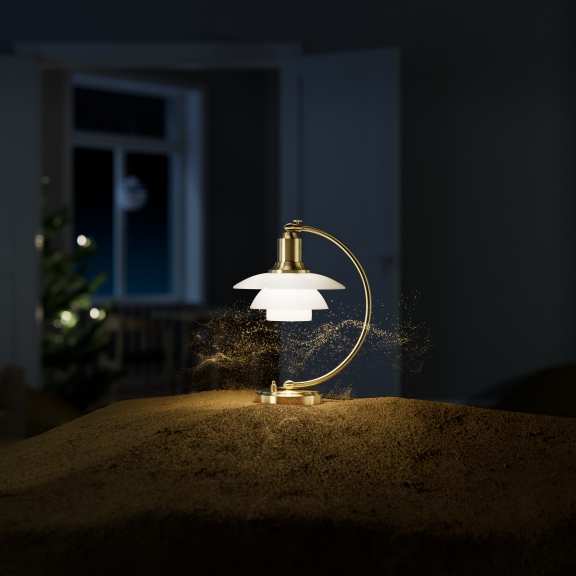 PH 2/2 Luna Tischleuchte Messing / Opal Glas Louis Poulsen LIMITED EDITION