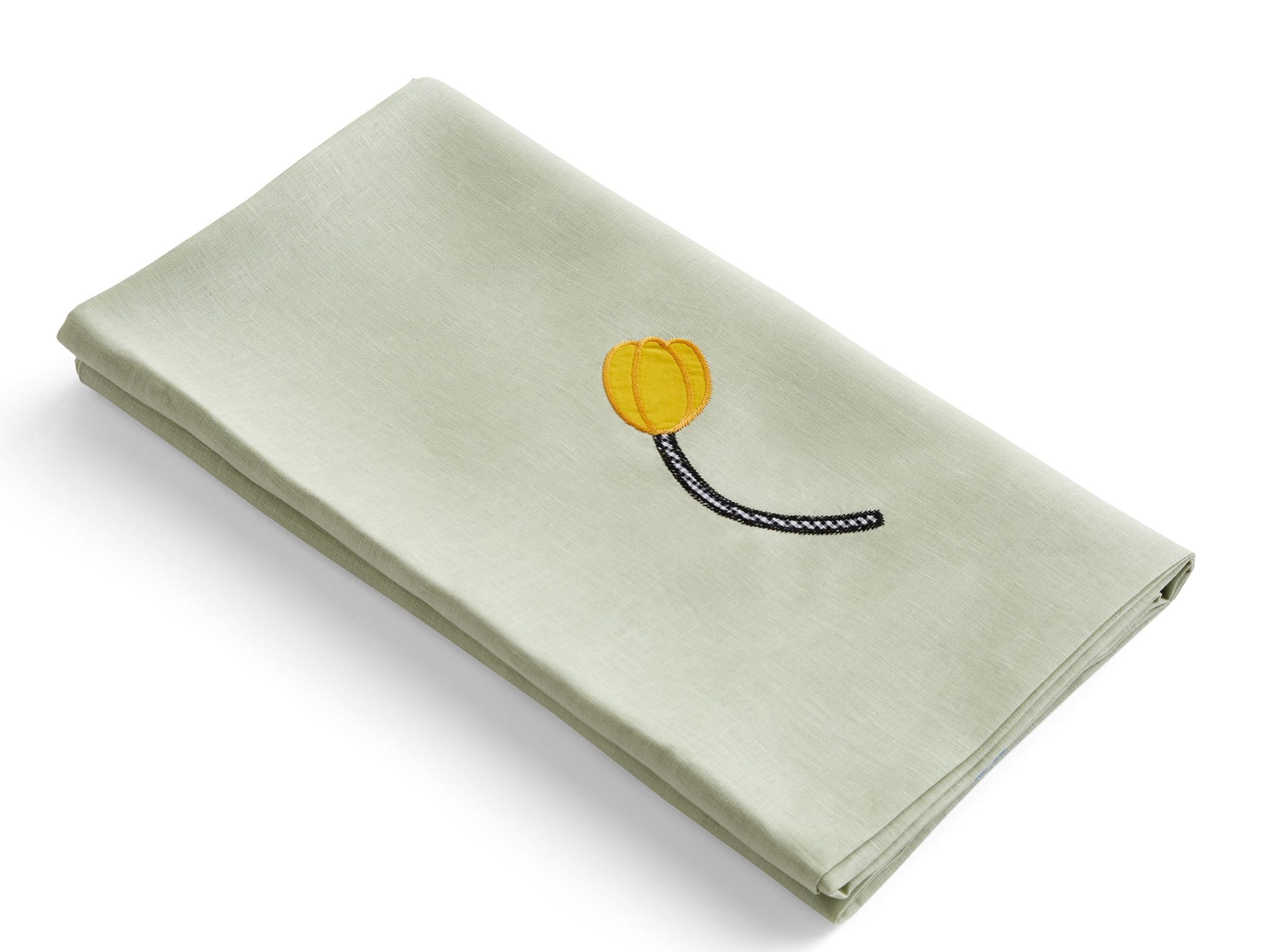 Sobremesa Tischdecke Grün mit gelber Blüte: Elegante Baumwolldecke für den Esstisch.