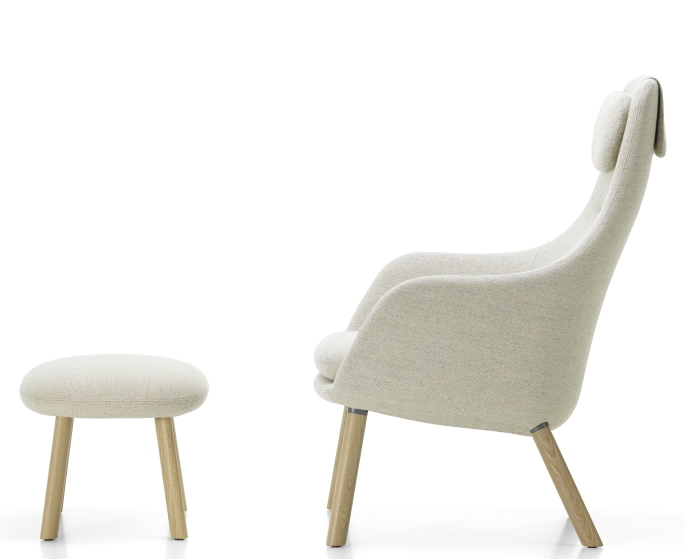 Hal Lounge Chair Sessel + Ottoman Sitzkissen lose Vitra