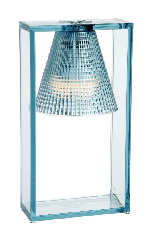 Light-Air Tischlampe durchsichtig Blau Kartell