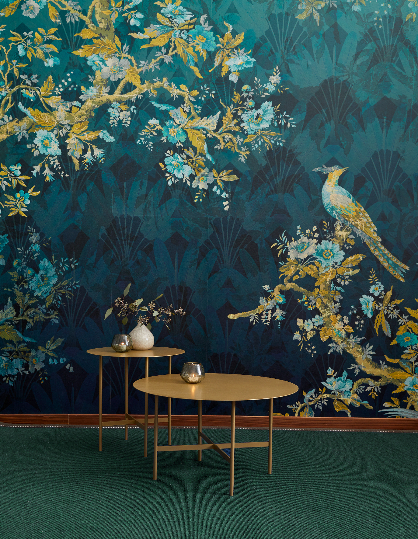 BETA Couch- und Beistelltisch groß Messing Müller Möbelfabrikation